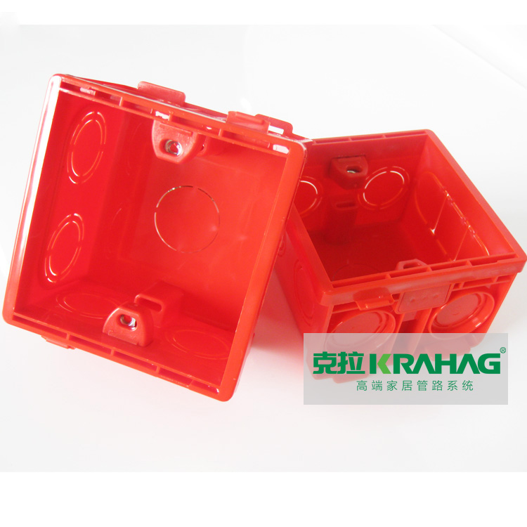 PVC红蓝线盒（开关盒）(图1)