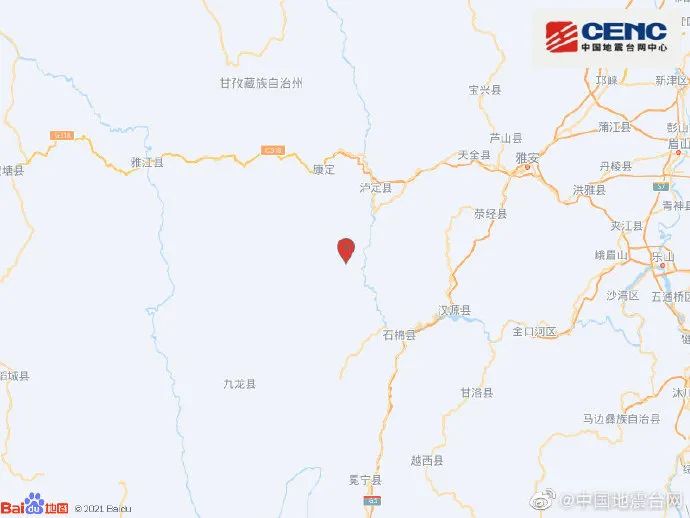四川甘孜州泸定县发生6.8级地震(图1)